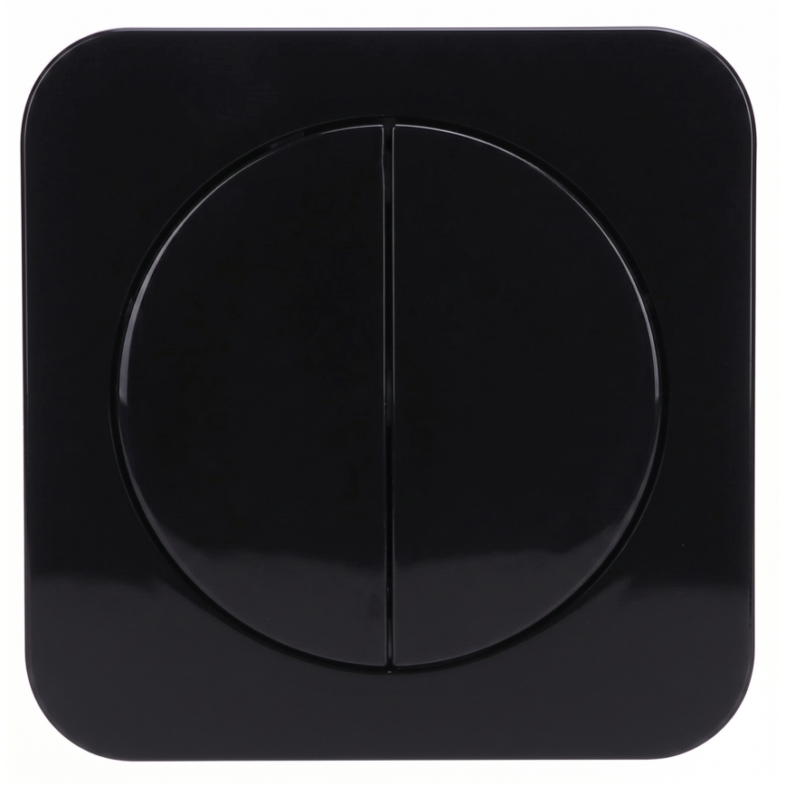 Aigostar - Interruttore doppio con cornice n. 1 nero