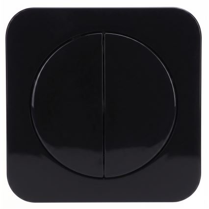 Aigostar - Interruttore doppio con cornice n. 5, nero