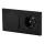 Aigostar - Interruttore doppio n. 5 e presa SCHUKO 230V con placca nera