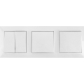 Aigostar - Interruttore doppio n. 6+6 e 2x interruttore singolo n. 1 bianco