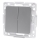 Aigostar - Interruttore doppio senza cornice n. 1, argento