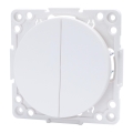 Aigostar - Interruttore doppio senza cornice n. 5 bianco