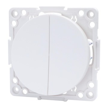 Aigostar - Interruttore doppio senza cornice n. 5 bianco