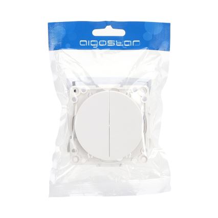Aigostar - Interruttore doppio senza cornice n. 5 bianco