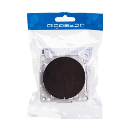 Aigostar - Interruttore doppio senza cornice n. 5 nero