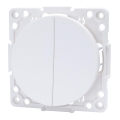 Aigostar - Interruttore doppio senza cornice n. 6+6 bianco
