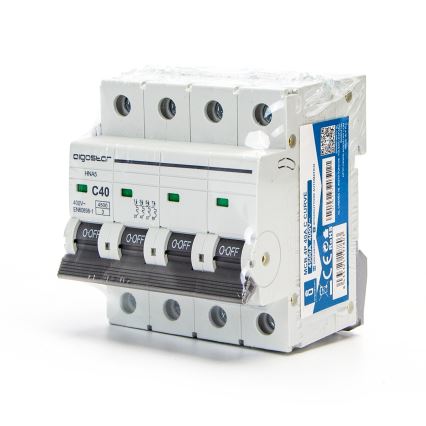 Aigostar - Interruttore magnetotermico 4 poli 4P-40A-C 400V