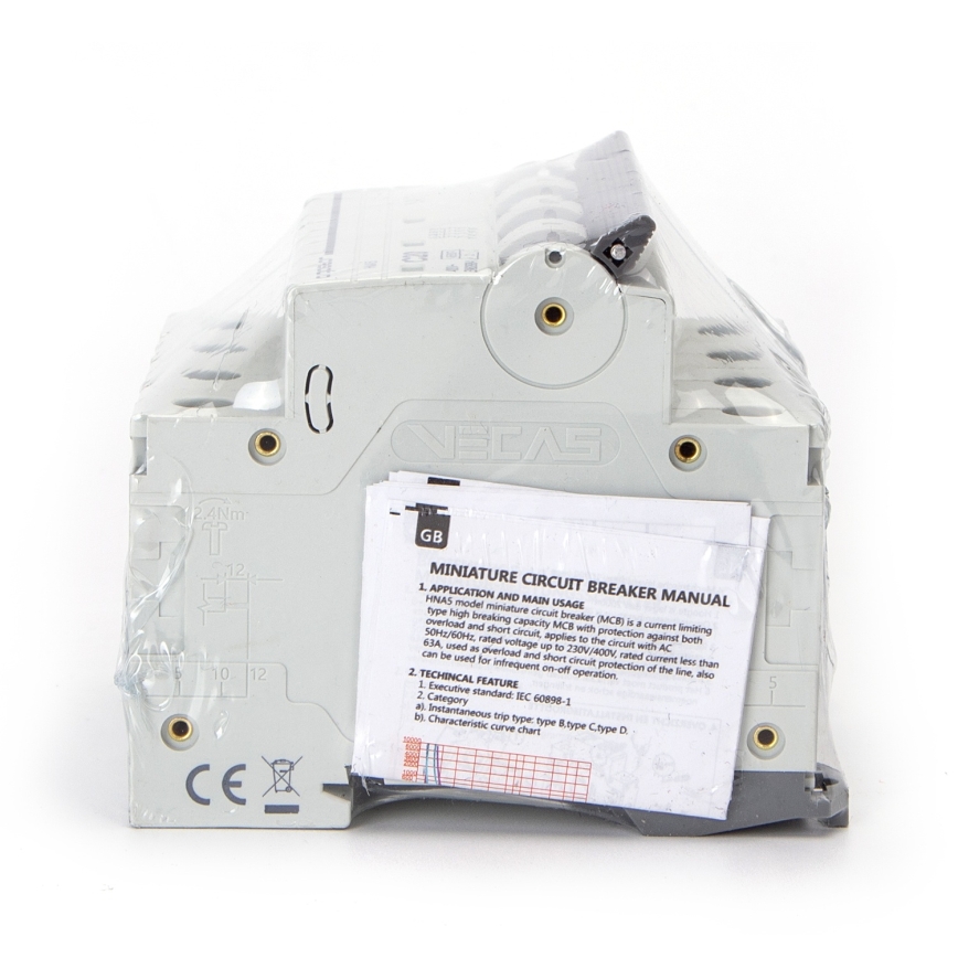 Aigostar - Interruttore magnetotermico 4 poli 4P-40A-C 400V