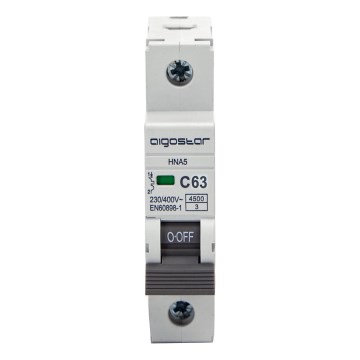 Aigostar - Interruttore magnetotermico monofase 1P-63A-C 230-400V