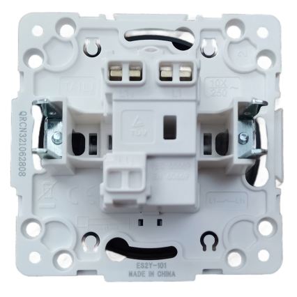 Aigostar - Interruttore semplice senza cornice n. 1, nero