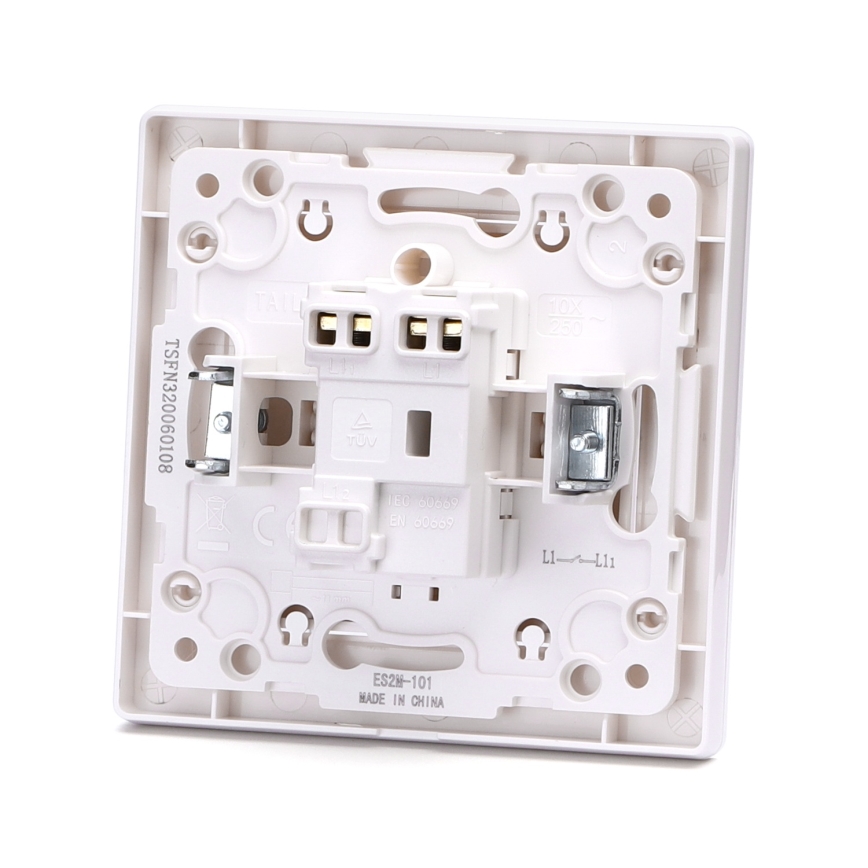 Aigostar - Interruttore singolo con cornice n. 1 bianco