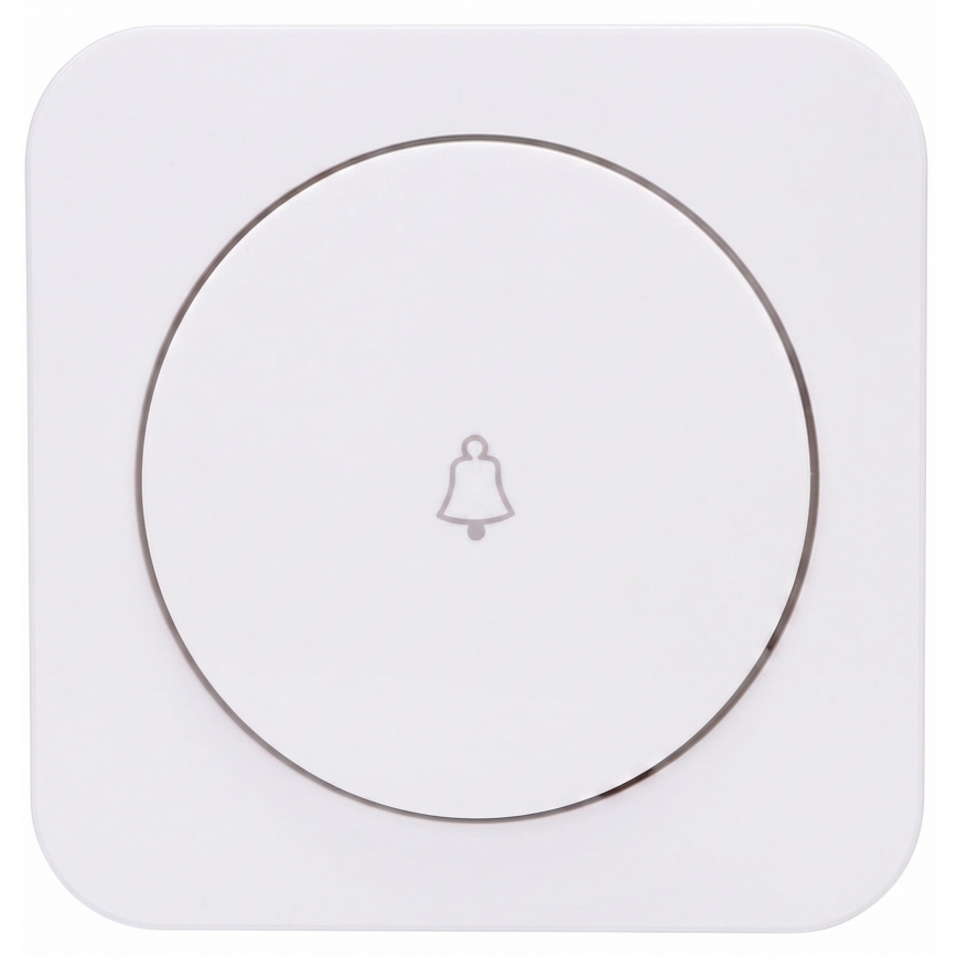 Aigostar - Interruttore singolo con cornice per campanello, bianco