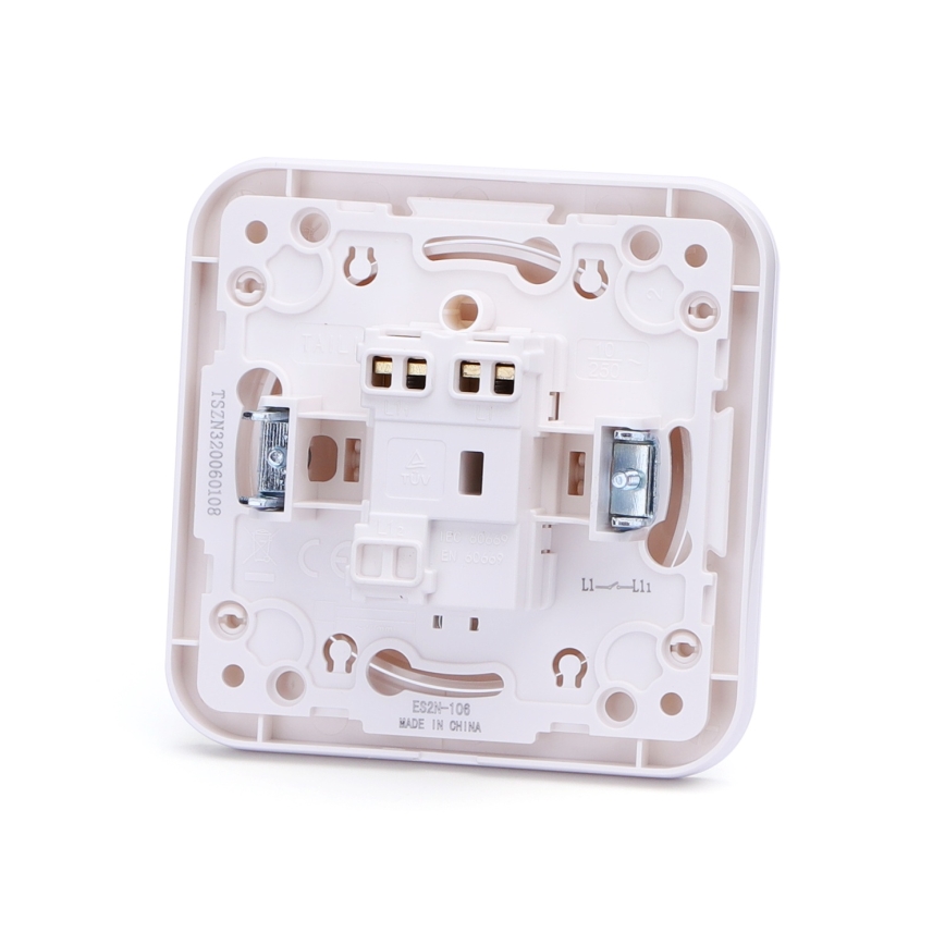 Aigostar - Interruttore singolo con cornice per campanello, bianco