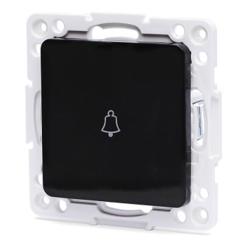 Aigostar - Interruttore singolo per campanello senza cornice, nero