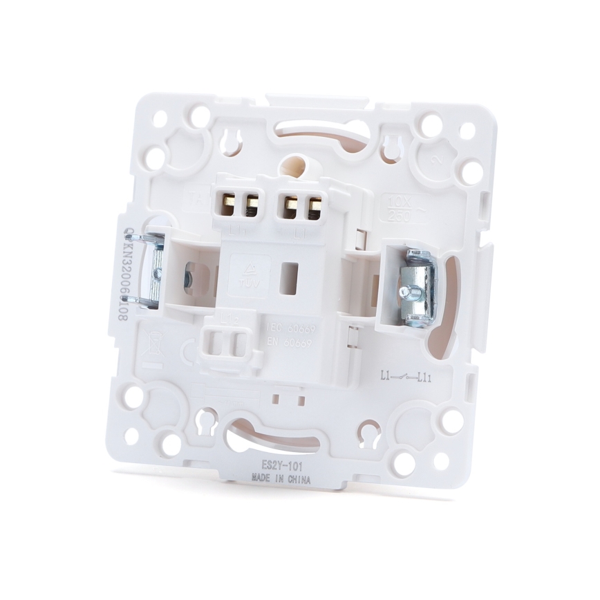 Aigostar - Interruttore singolo senza cornice n. 1 bianco