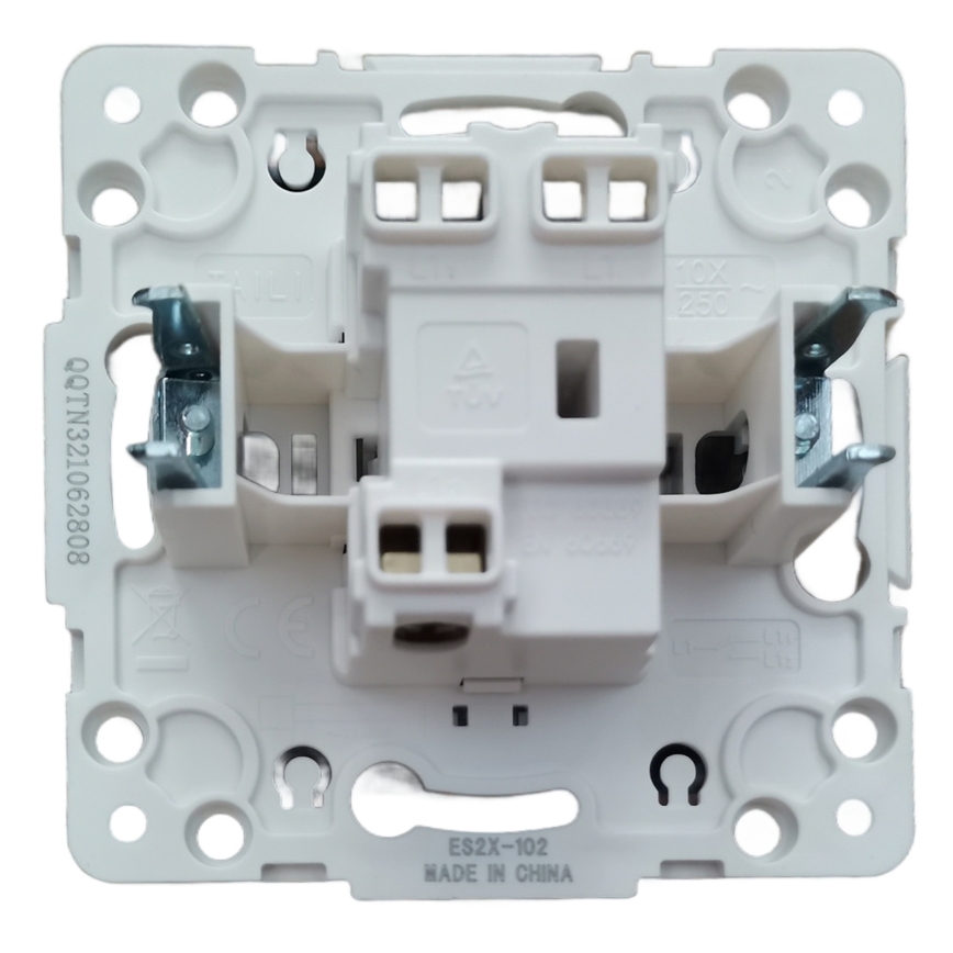 Aigostar - Interruttore singolo senza cornice n. 6 nero