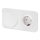 Aigostar - Interruttore unipolare n. 1 e presa SCHUKO 230V con placca bianca