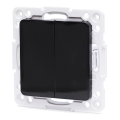 Aigostar - Interruttore unipolare senza cornice n. 6, nero