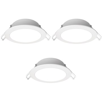 Aigostar - KIT 3x Faretto da incasso LED per bagno LED/4,8W/230V IP65 bianco