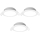 Aigostar - KIT 3x Faretto da incasso LED per bagno LED/4,8W/230V IP65 bianco