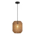 Aigostar - Lampada a sospensione con cavo 1xE27/60W/230V beige, Ø 23 cm