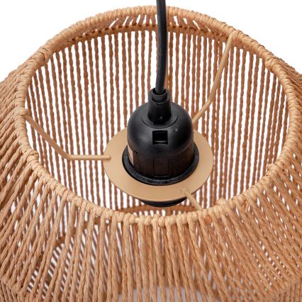 Aigostar - Lampada a sospensione con cavo 1xE27/60W/230V beige, Ø 23 cm