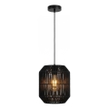 Aigostar - Lampada a sospensione con cavo 1xE27/60W/230V nera Ø 23 cm