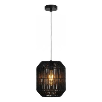 Aigostar - Lampada a sospensione con cavo 1xE27/60W/230V nera Ø 23 cm