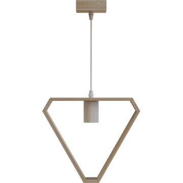 Aigostar - Lampada a sospensione in legno su cavo 1xE27/60W/230V pino