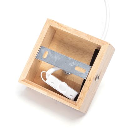 Aigostar - Lampada a sospensione in legno su cavo 1xE27/60W/230V pino