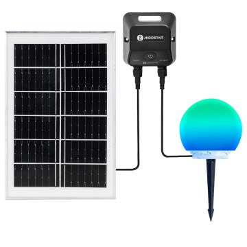 Aigostar - Lampada da esterno LED RGBW dimmerabile MESH LED/20W/3,7V 4000mAh 2700-6500K IP65 Ø 15 cm + telecomando