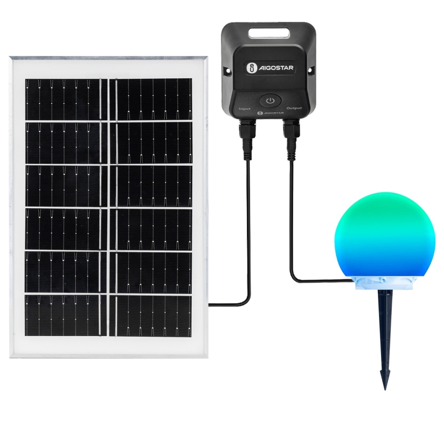 Aigostar - Lampada da esterno LED RGBW dimmerabile MESH LED/20W/3,7V 4000mAh 2700-6500K IP65 Ø 20 cm + telecomando