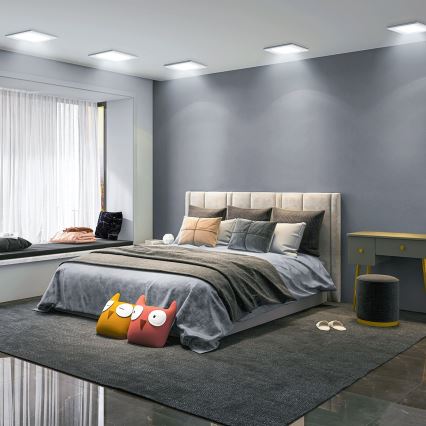 Aigostar - Lampada da incasso LED/12W/230V 6500K 17,5x17,5 cm bianca