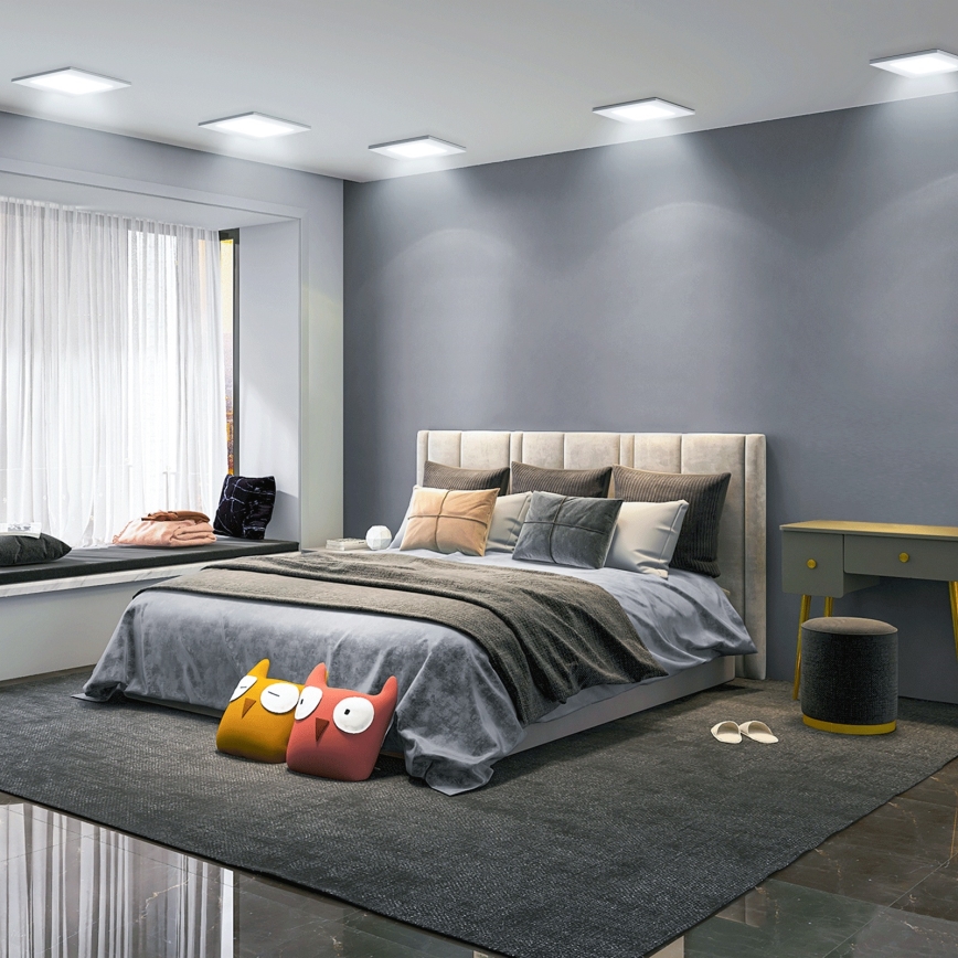 Aigostar - Lampada da incasso LED/12W/230V 6500K 17,5x17,5 cm bianca