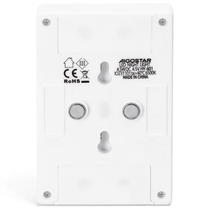 Aigostar - Lampada da notte portatile a LED/3xAAA 6500K