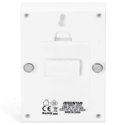 Aigostar - Lampada da notte portatile a LED/4xAAA 6500K