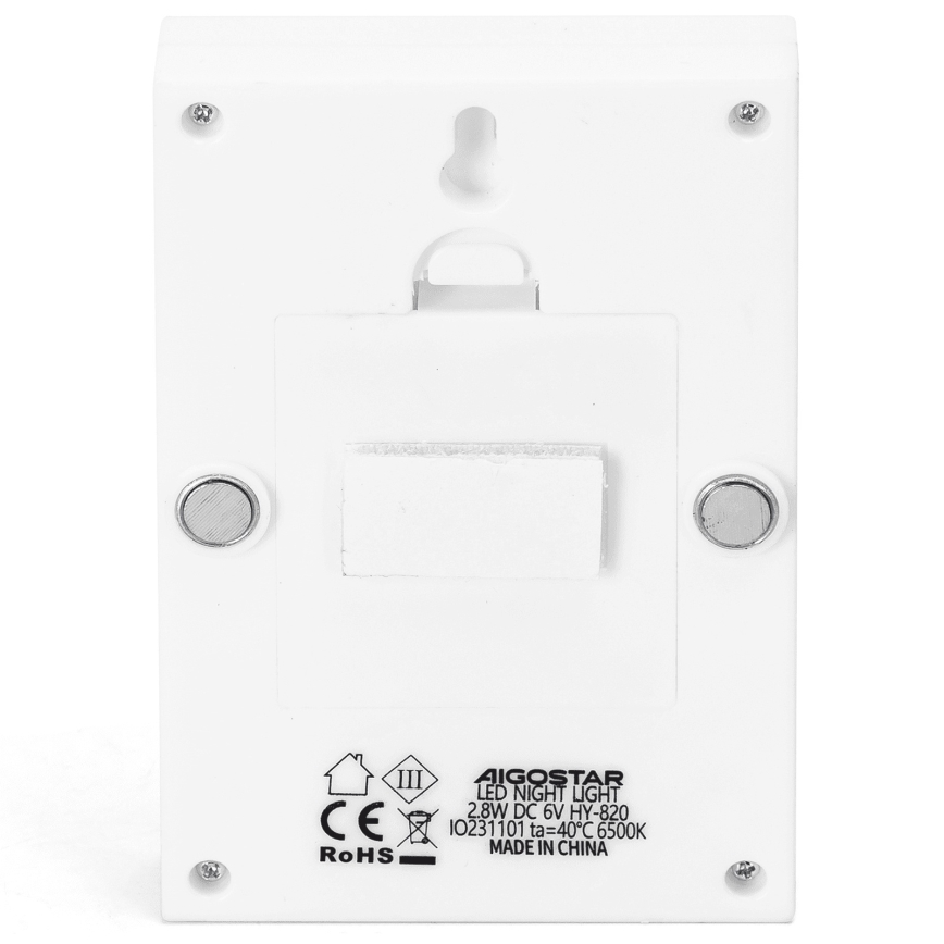 Aigostar - Lampada da notte portatile a LED/4xAAA 6500K