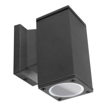 Aigostar - Lampada da parete per esterni 1xGU10/230V IP65 nera, quadrata