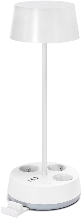 Aigostar - Lampada da scrivania LED dimmerabile con prese e USB LED/4,6 W/230 V 3000/4000/6500 K Bianco