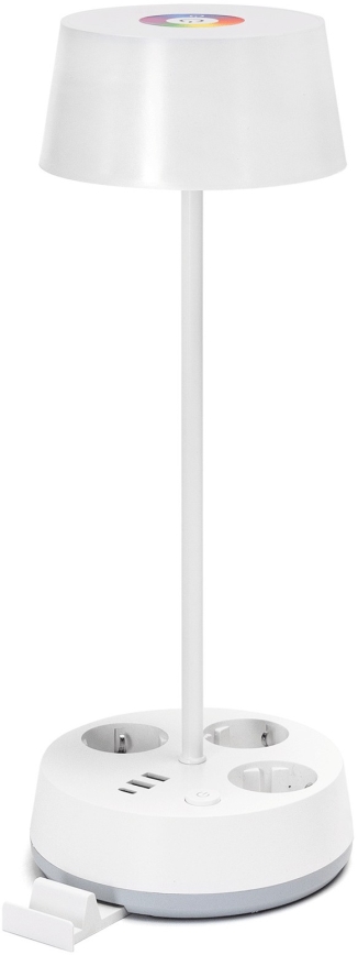 Aigostar - Lampada da scrivania LED RGBW dimmerabile con prese e USB LED/4,6 W/230 V 3000/4000/6500 K Bianco