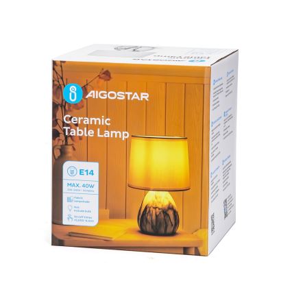 Aigostar - Lampada da tavolo 1xE14/40W/230V bianco