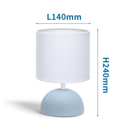 Aigostar - Lampada da tavolo 1xE14/40W/230V blu/bianco