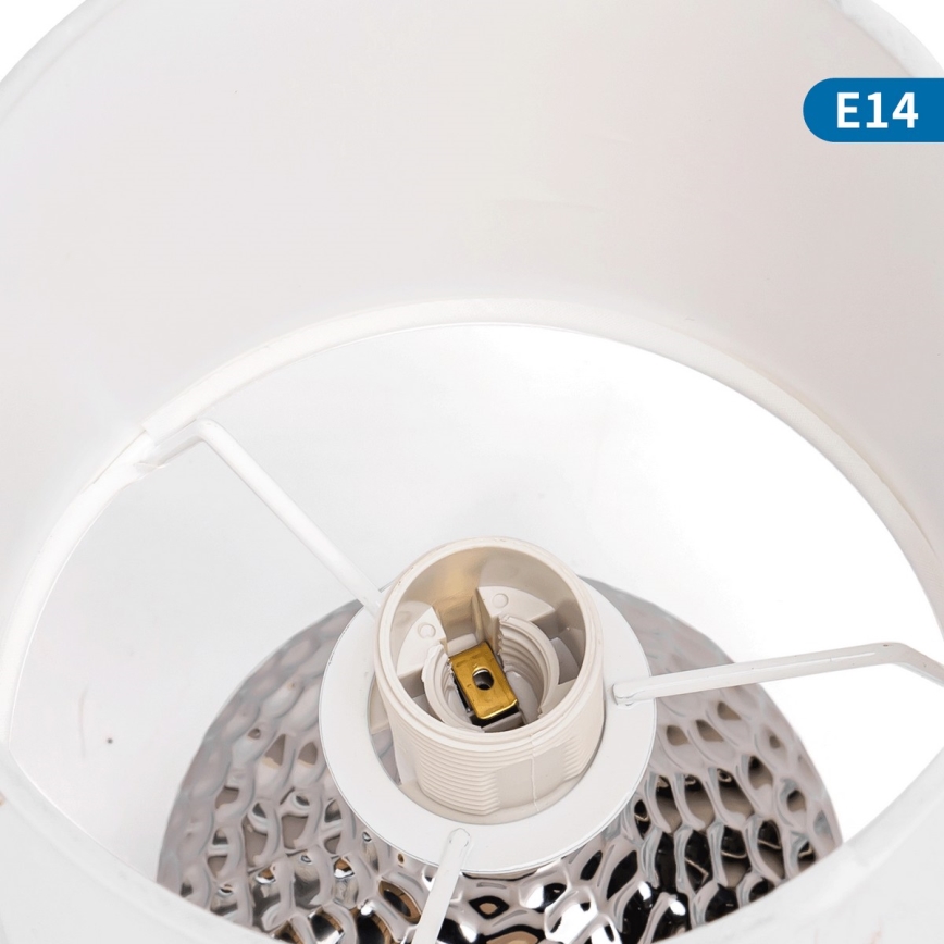 Aigostar - Lampada da tavolo 1xE14/40W/230V cromo lucido