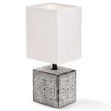 Aigostar - Lampada da tavolo 1xE14/40W/230V grigio/bianco