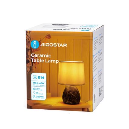 Aigostar - Lampada da tavolo 1xE14/40W/230V grigio