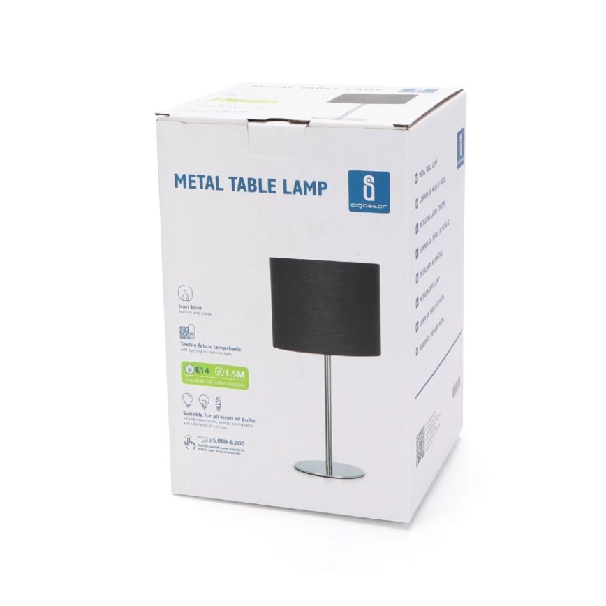 Aigostar - Lampada da tavolo 1xE14/40W/230V nero