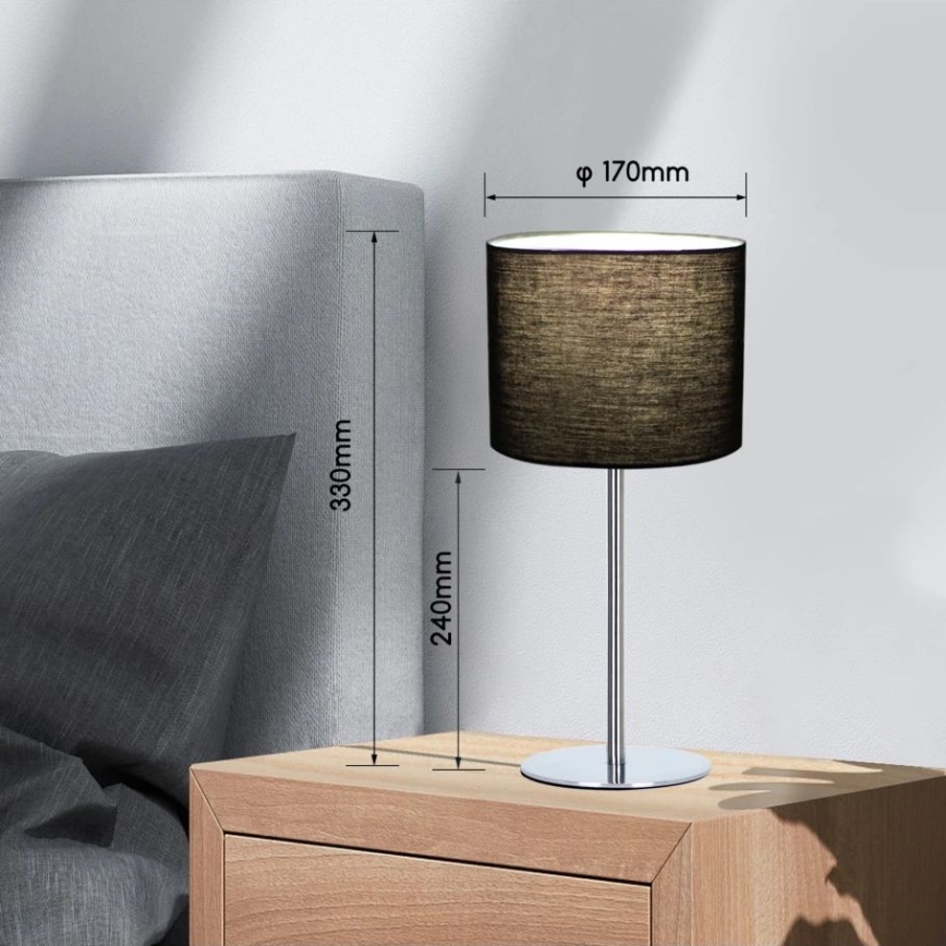 Aigostar - Lampada da tavolo 1xE14/40W/230V nero