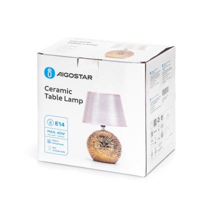 Aigostar - Lampada da tavolo 1xE14/40W/230V oro