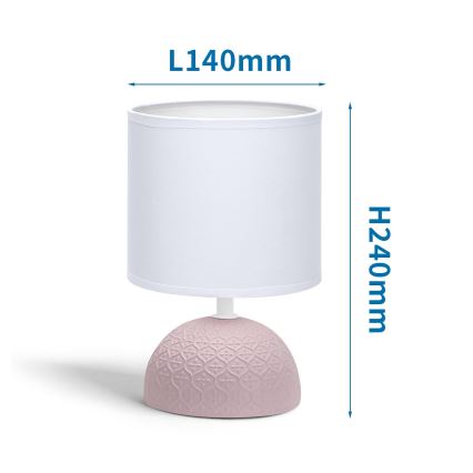 Aigostar - Lampada da tavolo 1xE14/40W/230V rosa/bianco