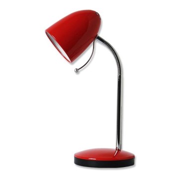 Aigostar - Lampada da tavolo 1xE27/36W/230V rosso/cromo lucido